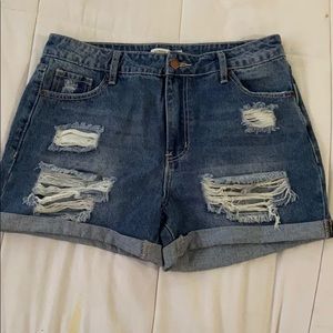 High Wasted Hammer Jean Shorts🌸